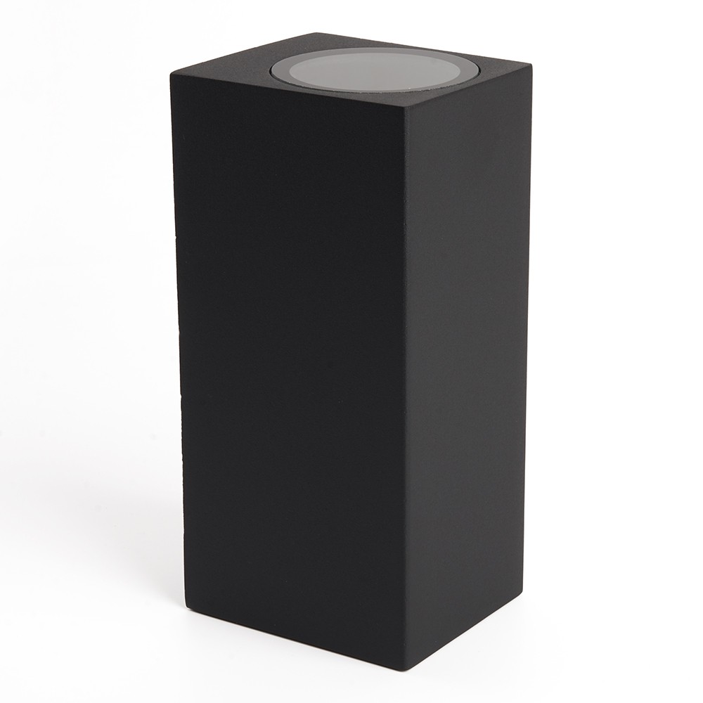 Уличные настенные светильники Светильник садово-парковый Feron DH051 на стену 2*GU10 230V черный 48330 