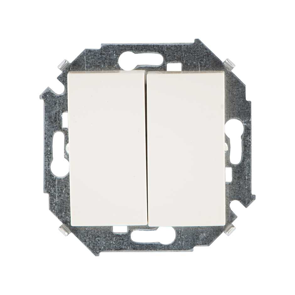 Розетки и выключатели Simon 15 Бежевый Переключатель 2-клавишный Simon 15 Бежевый 16А 1591397-031