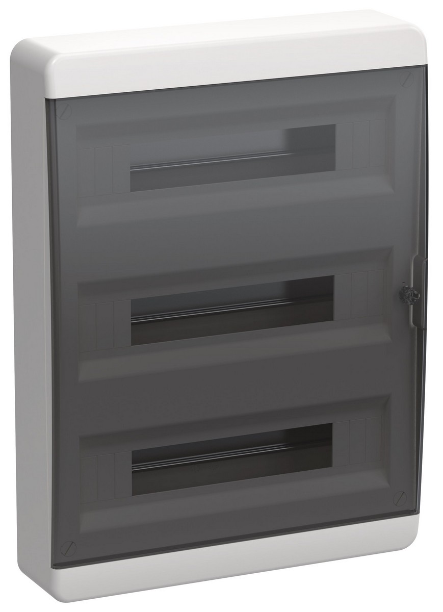 Корпус пластиковый IEK TEKFOR ЩРН-П-54 IP41 черн. прозр. дверь TF5-KP12-N-54-41-K01-K03