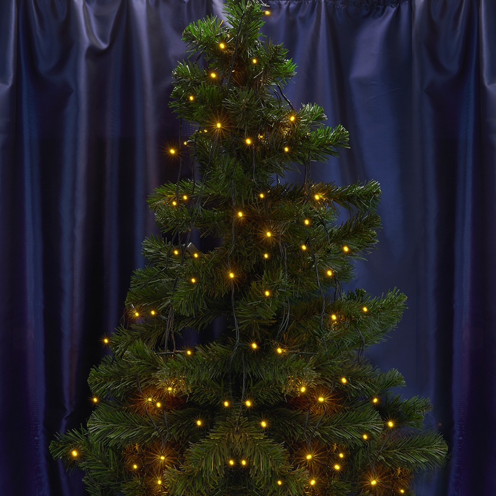 Светодиодная гирлянда Feron CL06 линейная 230V желтый c питанием от сети контроллером зеленый шнур 32314