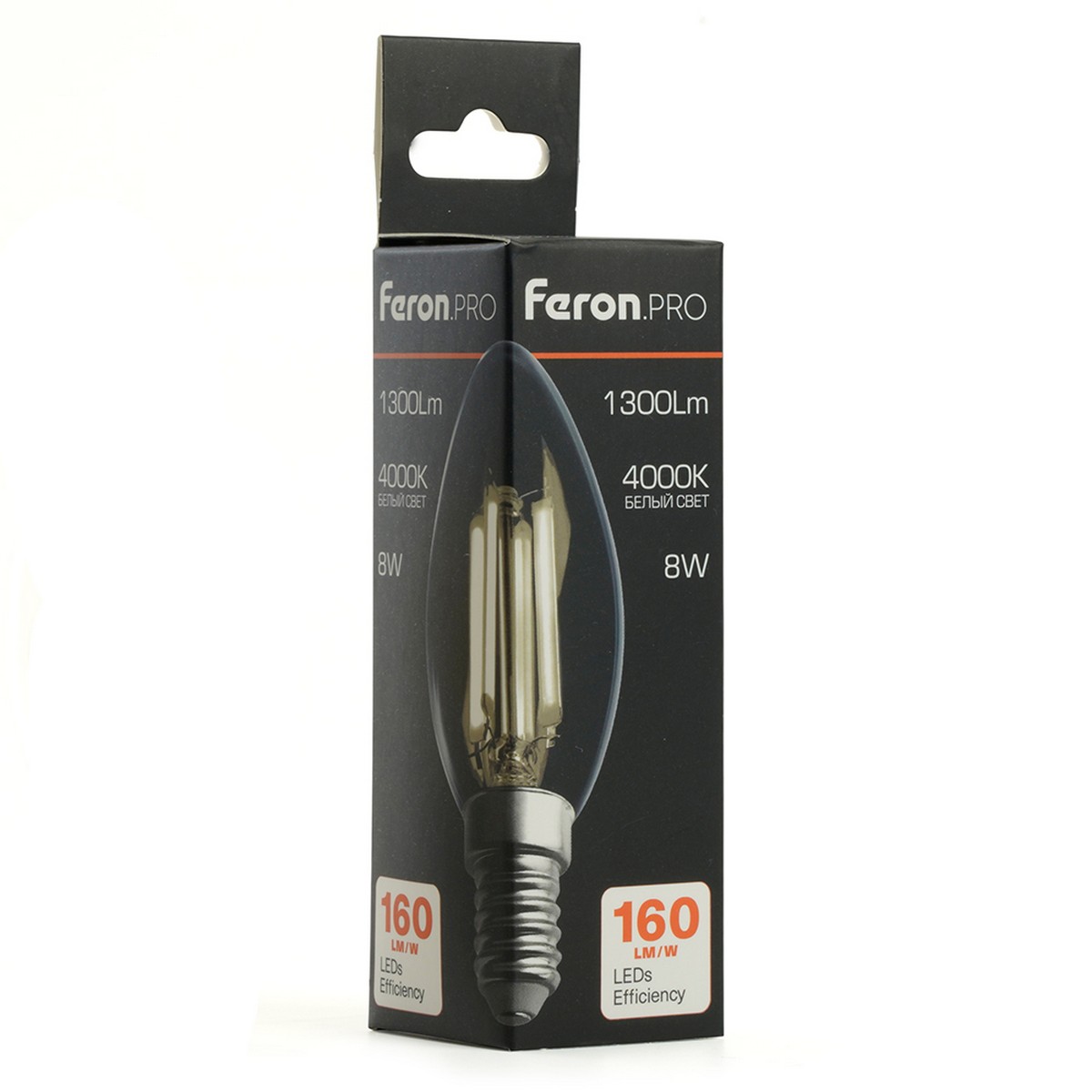 E14 Лампа светодиодная Feron.PRO LB-1208 Свеча E14 8W 175-265V 4000K 51248 