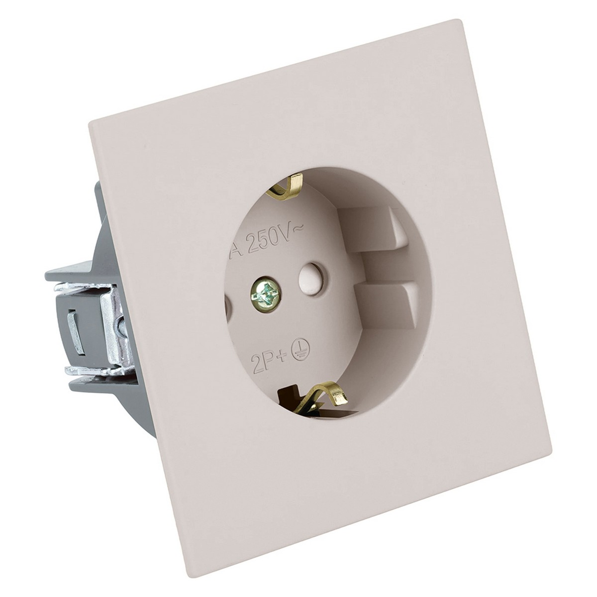 Мия - Розетки и выключатели Stekker Розетка 1-местная с защитной шторкой с/з STEKKER Мия RST16-3110-08 пудровый жемчуг 50484