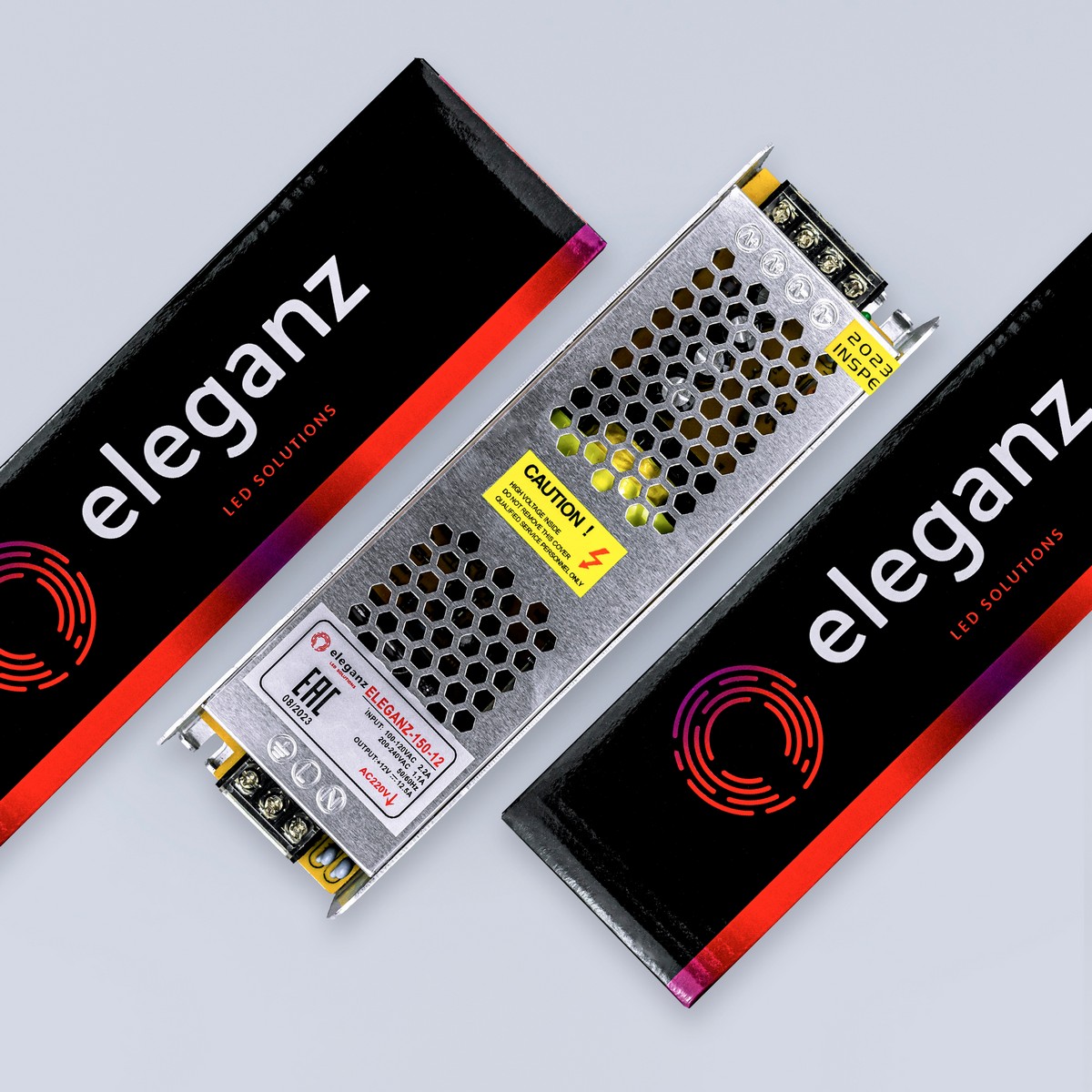 Блок питания для светодиодной ленты Eleganz 12V 150W IP20 узкий 1104