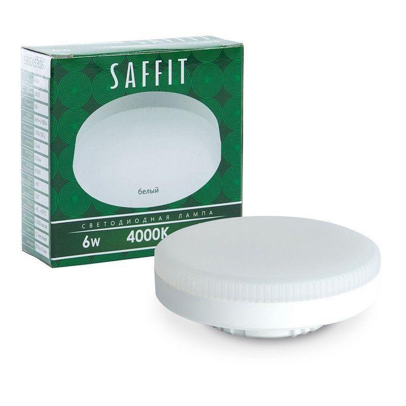 GX70, GX53 Лампа светодиодная SAFFIT SBGX5306 GX53 6W 2700K 55194 