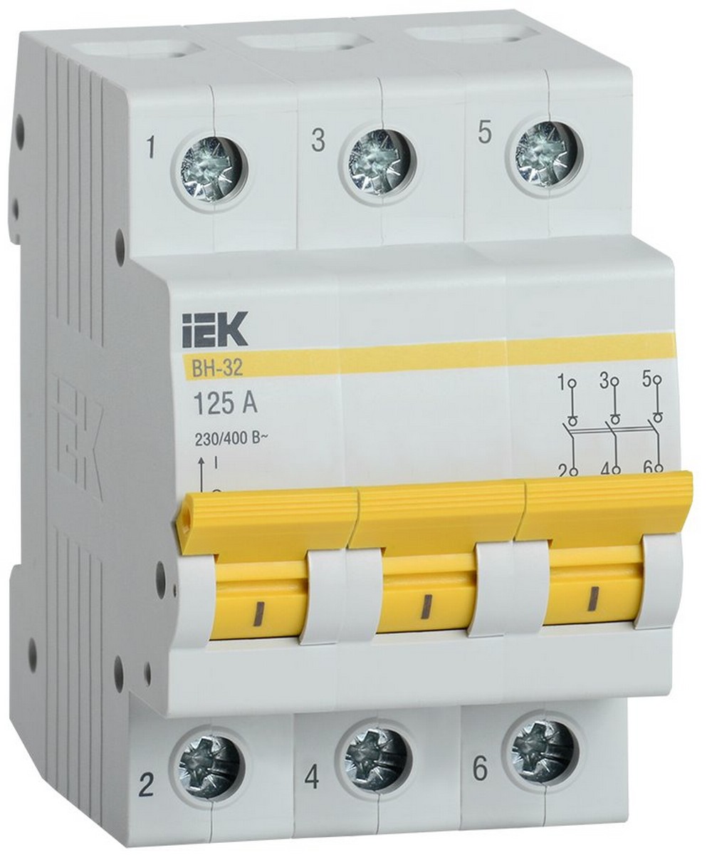 Выключатель нагрузки IEK KARAT (мини-рубильник) ВН-32 3Р 125А MNV10-3-125