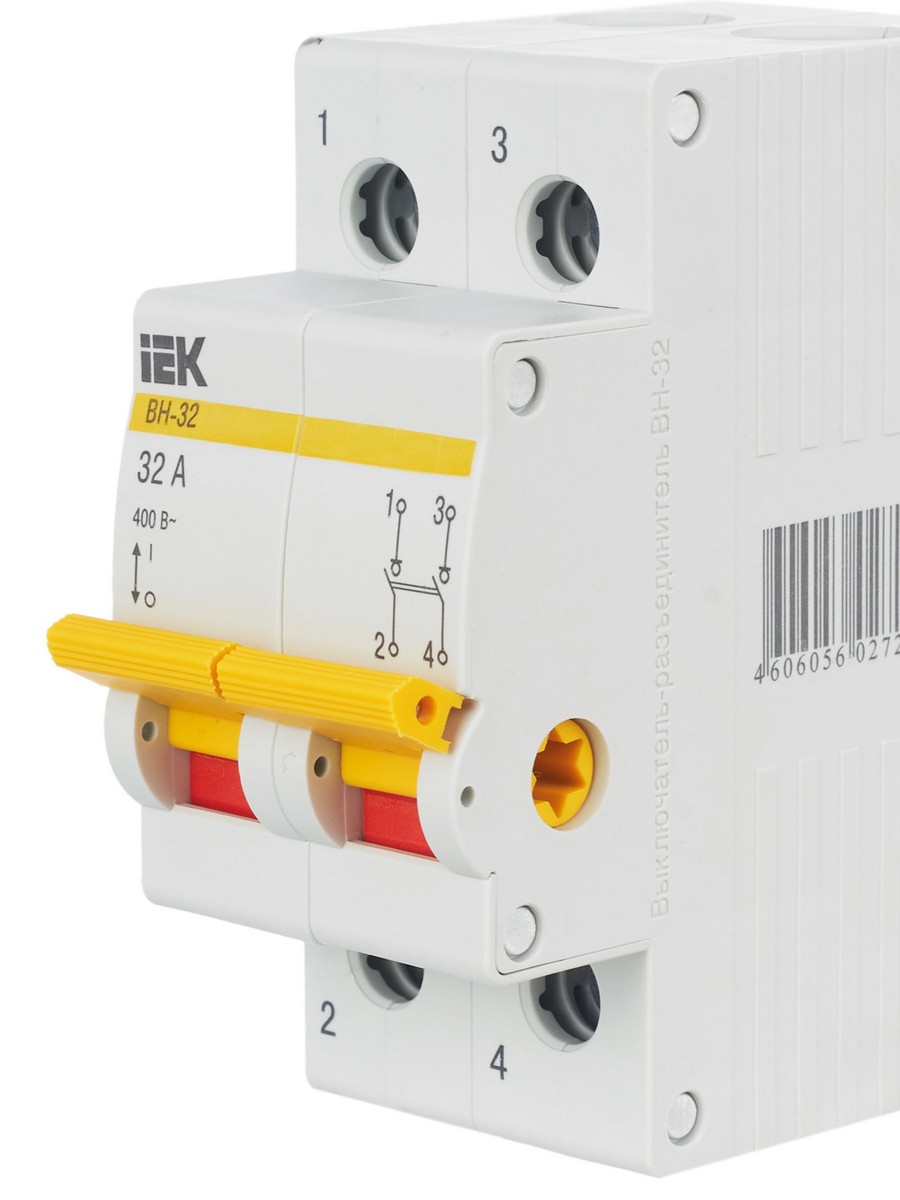IEK Выключатель нагрузки IEK KARAT (мини-рубильник) ВН-32 2Р 32А MNV10-2-032 