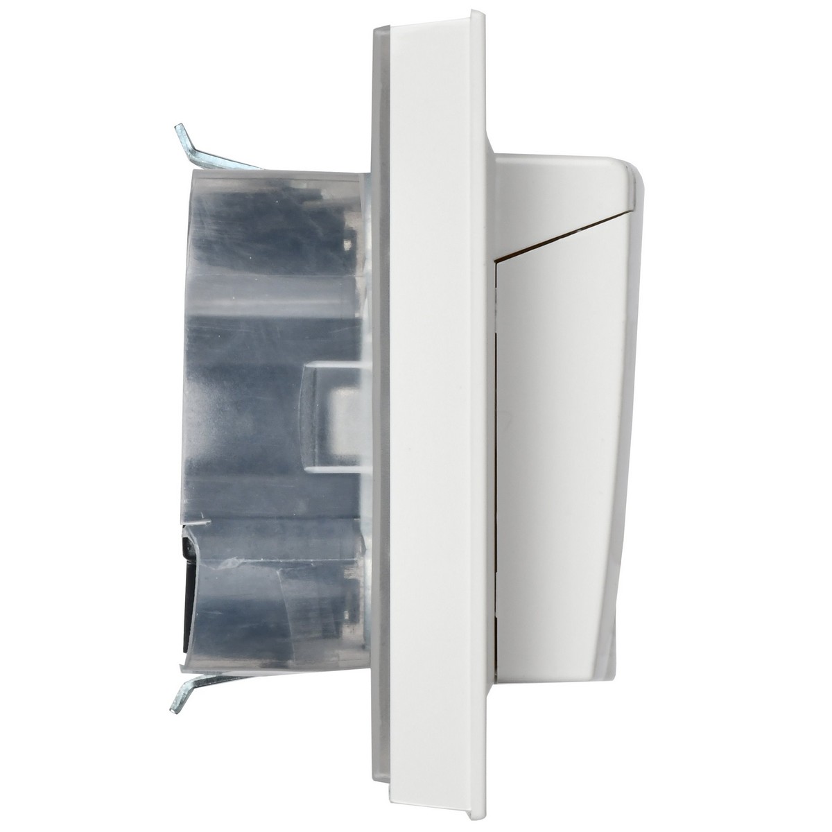 Розетка IEK BRITE 2-ая с/з с шторками и крышкой 16А в сборе IP44 РСбш12-3-44-БрБ белый BR-R26-16-44-