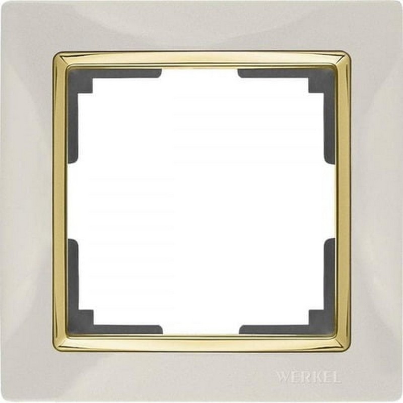 Рамка Werkel Snabb на 1 пост (слоновая кость/золото) W0011932