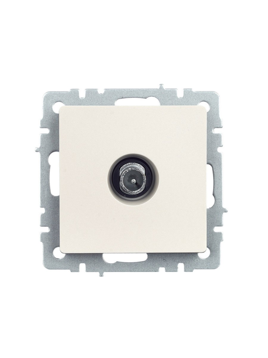 Розетка IEK BRITE TV проходная РТВ10-0-БрЖ жемчуг BR-A10-P-K36