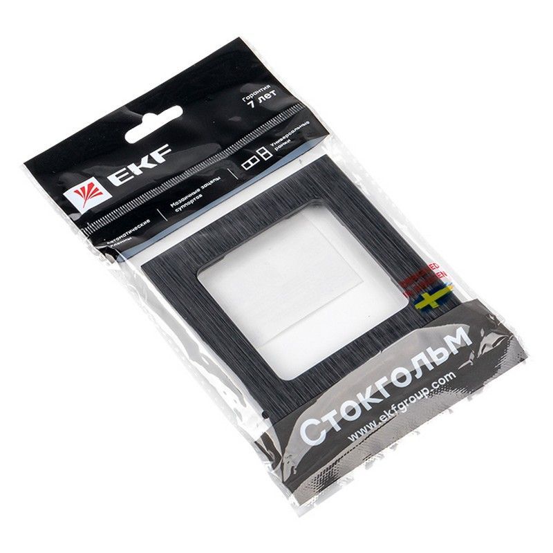 EKF Стокгольм черный Рамка 1-ая EKF PROxima Стокгольм Черный Металл  EZM-G-302-10