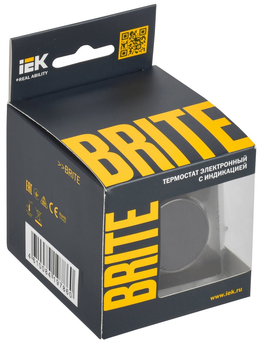 IEK Brite Бронза Термостат IEK BRITE BASE Темн.бронза электронный с инд. ТС10-1-БрТБ (терморегулятор) BR-RT11-K45