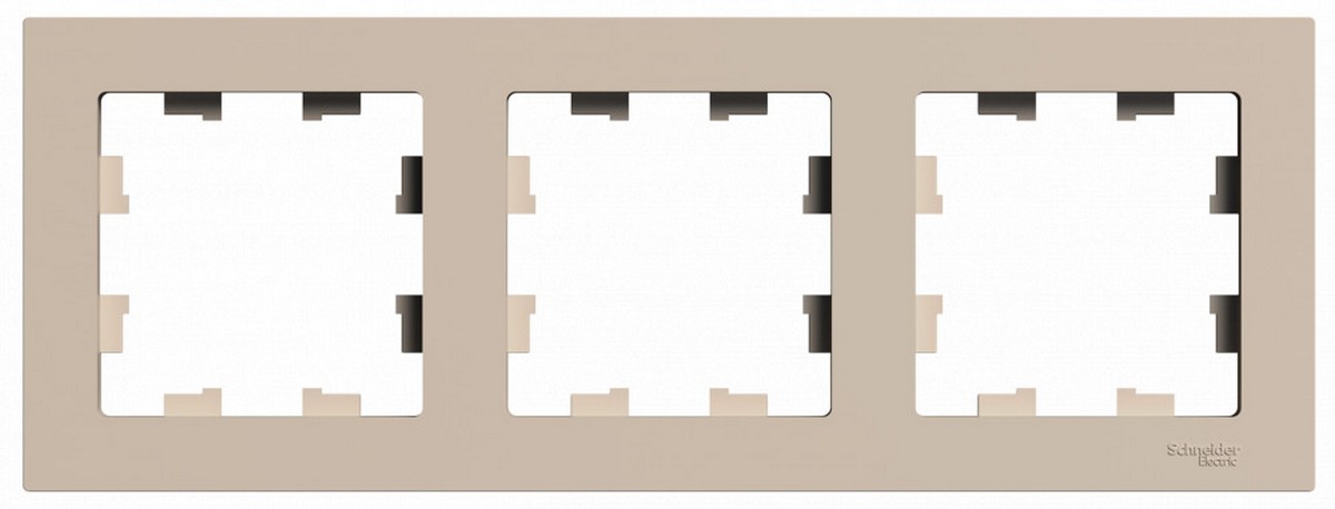 Рамка Systeme Electric AtlasDesign Песочный 3-ая универсальная ATN001203
