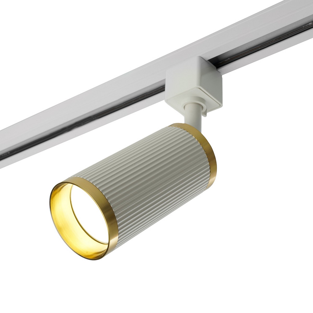 Трековые светодиодные светильники Светильник Feron AL174 трековый под лампу GU10 белый античное золото 48693 