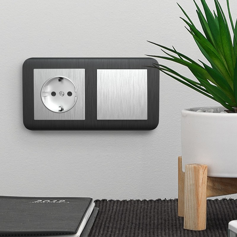 Werkel Серебряный рифленный механизмы Выключатель Werkel одноклавишный  (cеребряный рифленый) W1110009