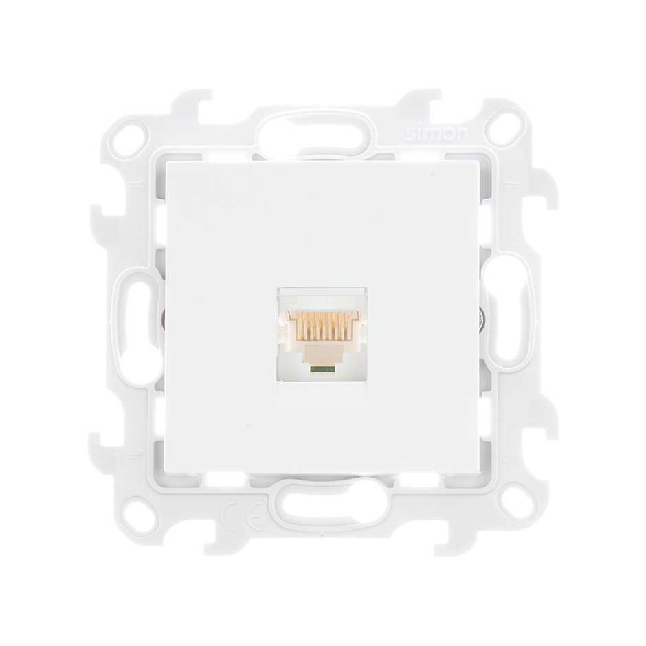 Розетка компьютерная Simon 24 Белая RJ45 кат. 5е UTP 2410598-030