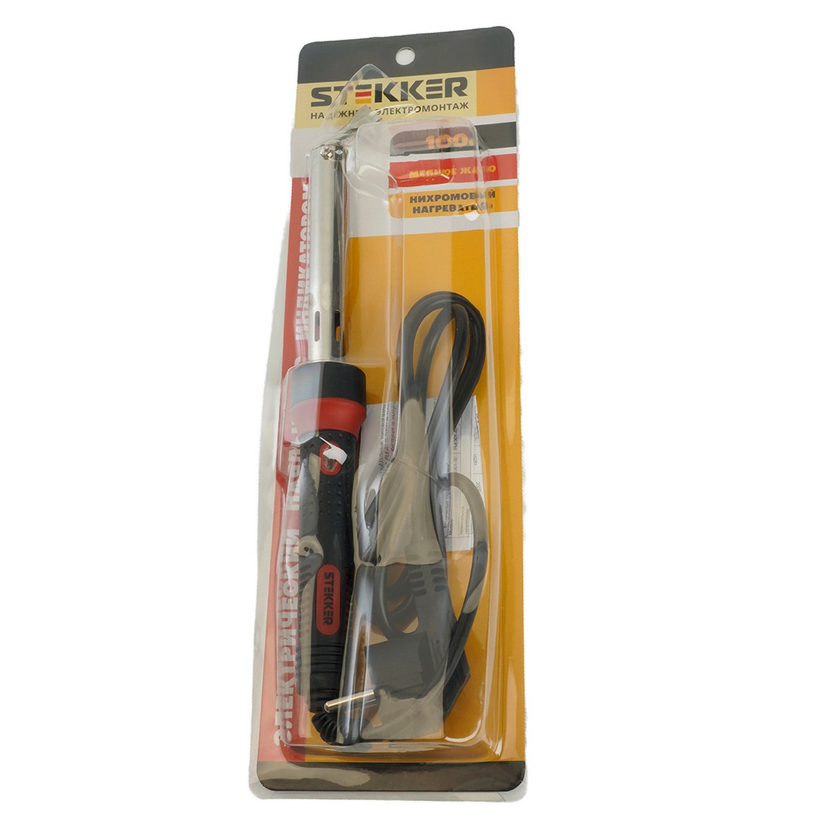 Паяльник с индикатором 100W STEKKER PLE301-100 49811