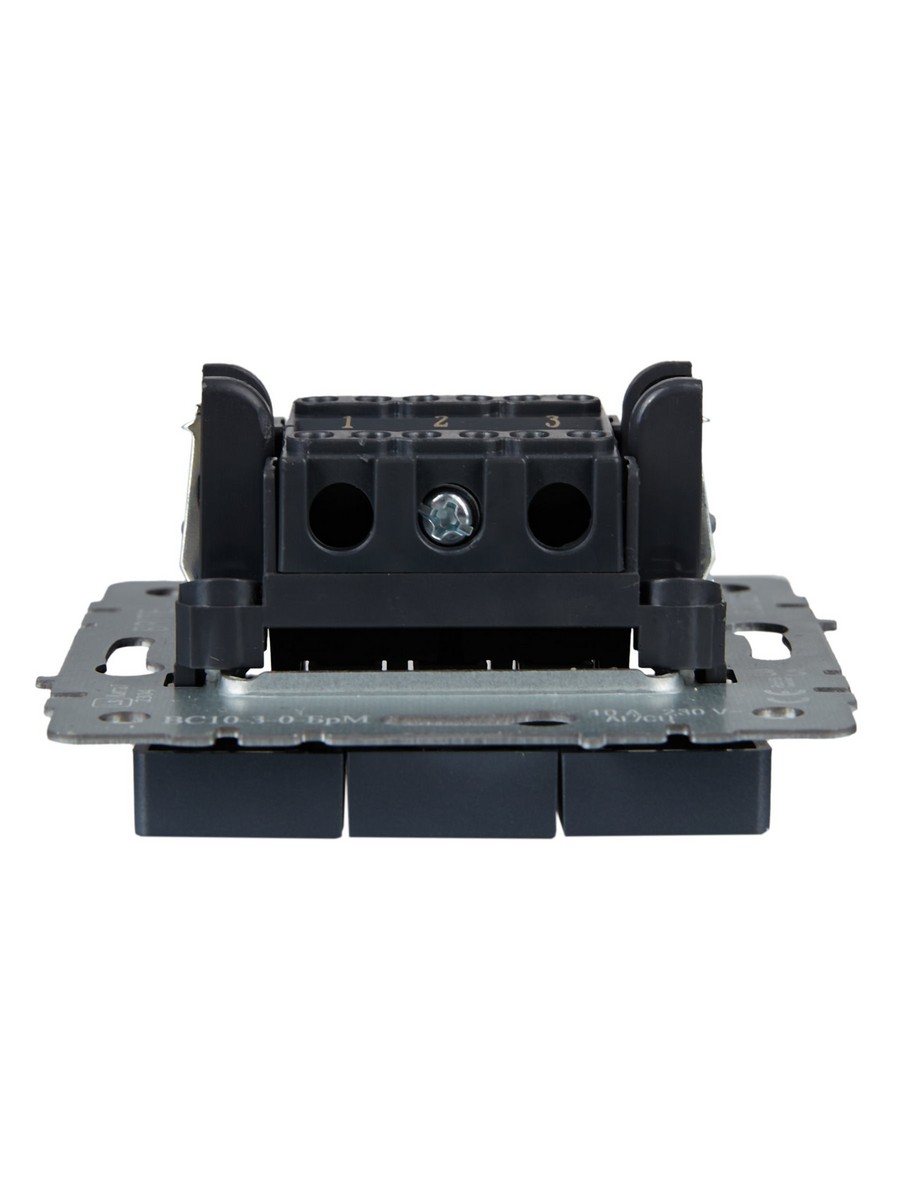 Выключатель IEK BRITE 3-клавишный 10А ВС10-3-0-БрМ маренго BR-V30-0-10-K35