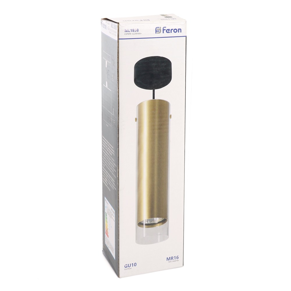 Светильник подвесной Feron ML1898 Barrel LUMINA levitation MR16 золото черный 48747