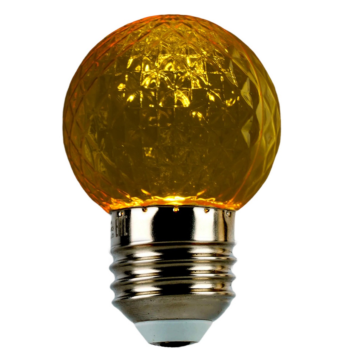 E27 Лампа светодиодная Feron LB-385 Шарик желтый прозрачный E27 1W 230V 52161 