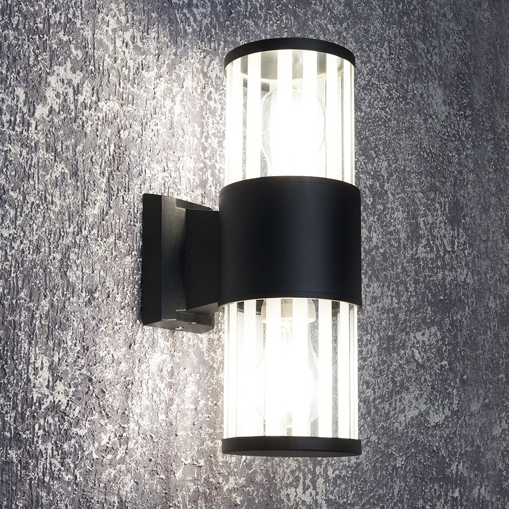 Уличные настенные светильники Светильник садово-парковый Feron DH0902 на стену  E27 230V черный 11653 