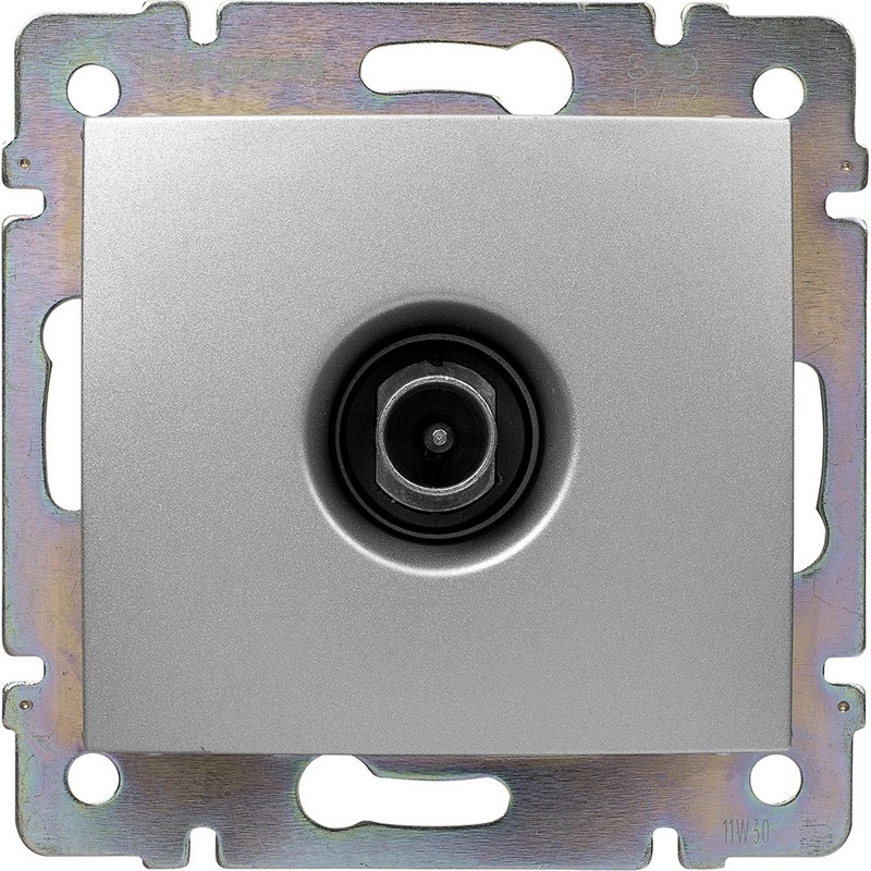 Розетка TV Legrand Valena Алюминий оконечная, 10 дБ 770130