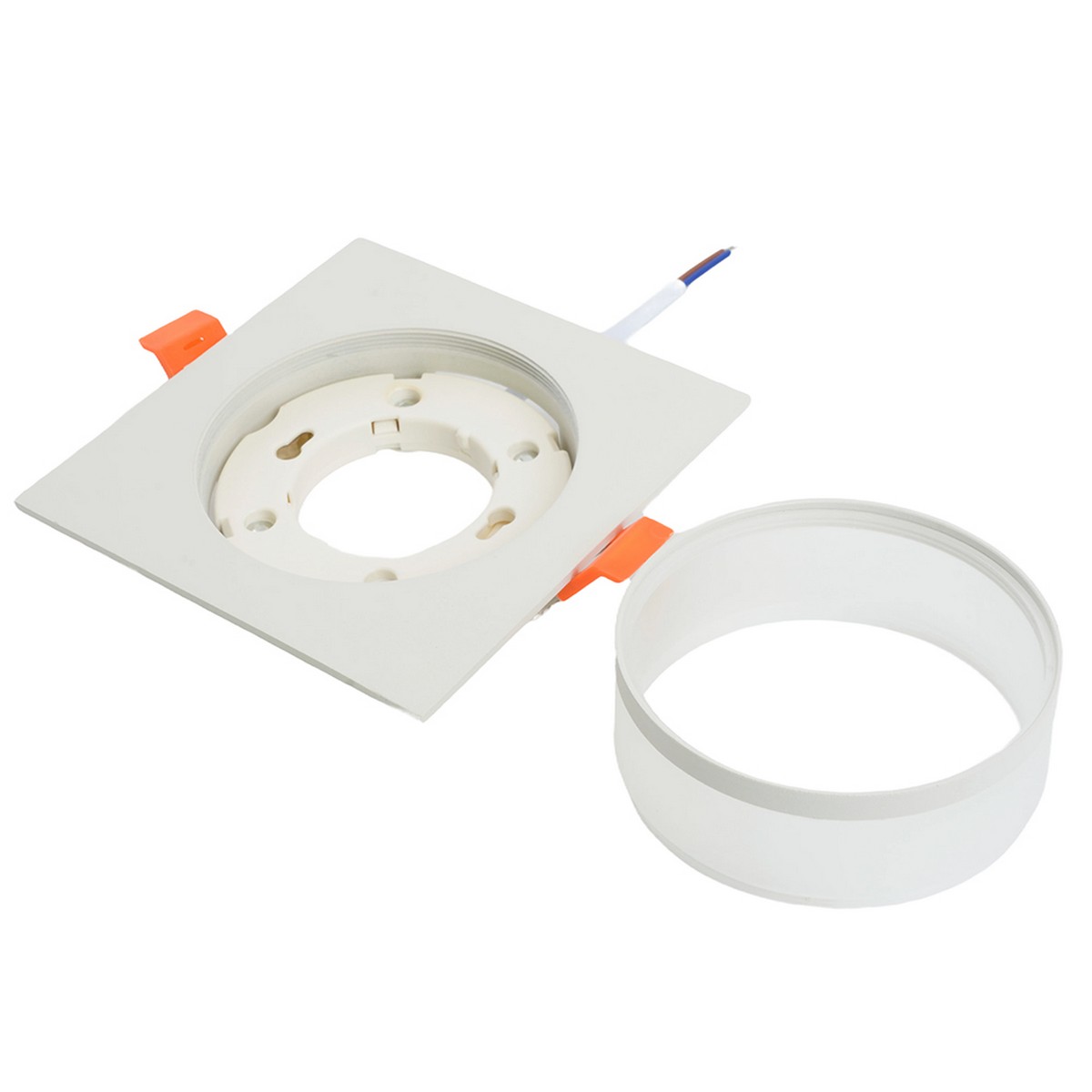 Встраиваемые светодиодные светильники Светильник встраиваемый Feron DL501 потолочный GX53 белый квадрат 51087 