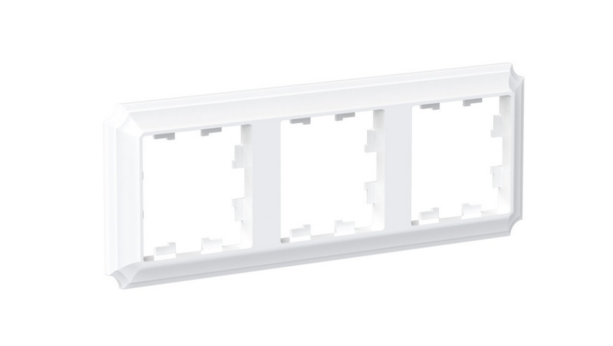 Рамка Systeme Electric AtlasDesign Antique Белый 3-ая, универсальная ATN100103