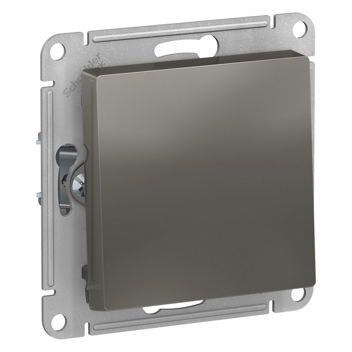 Выключатель 1-клавишный Systeme Electric AtlasDesign Сталь ATN000911