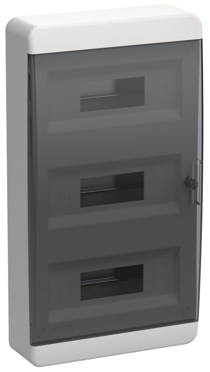 Пластиковые боксы и щиты IEK Корпус пластиковый IEK TEKFOR ЩРН-П-36 IP41 черн. прозр. дверь TF5-KP12-N-36-41-K01-K03