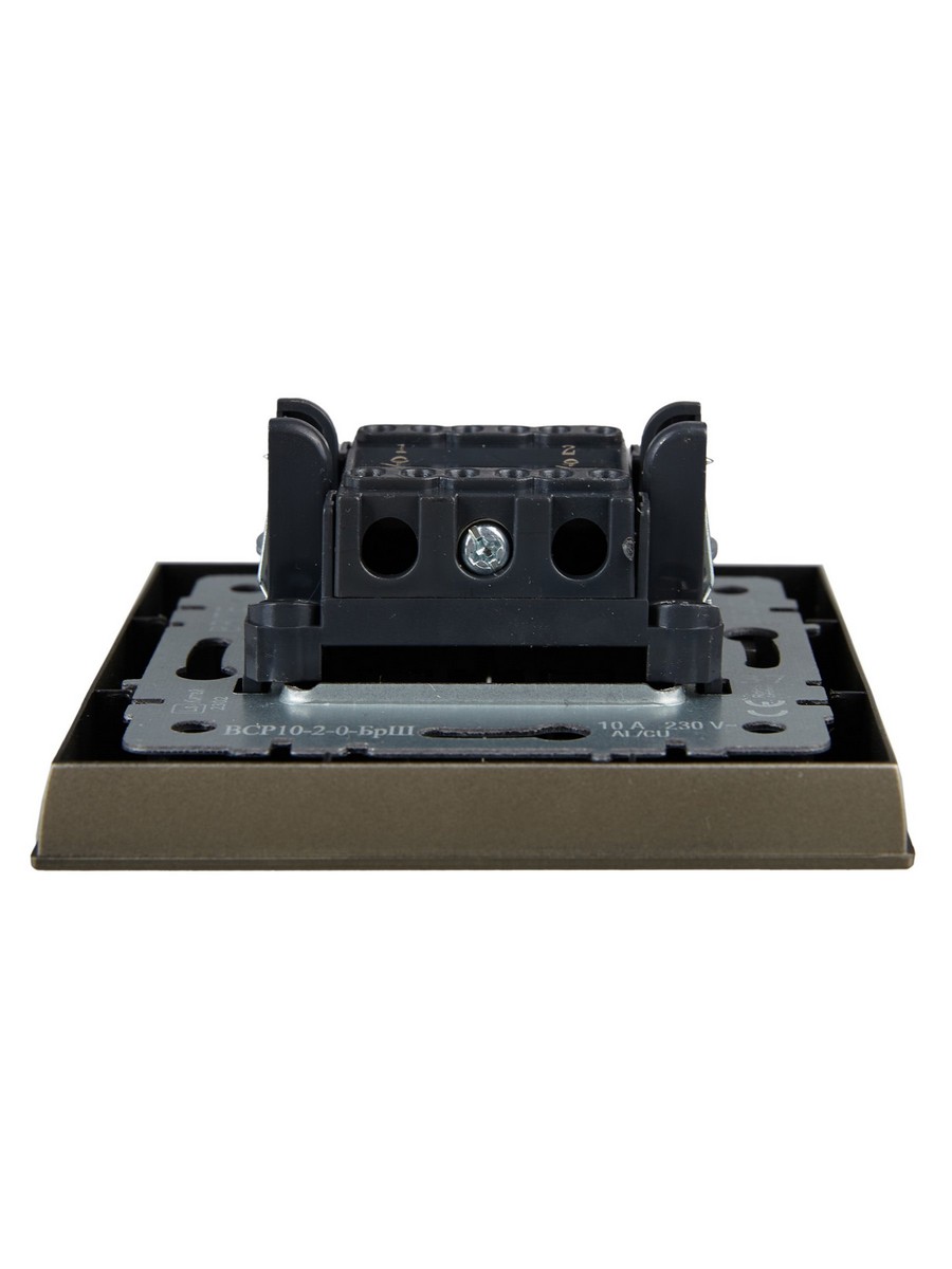 Выключатель IEK BRITE Шампань 2-кл. 10А в сборе ВСР10-2-0-БрШ BR-V20-0-10-K37-F