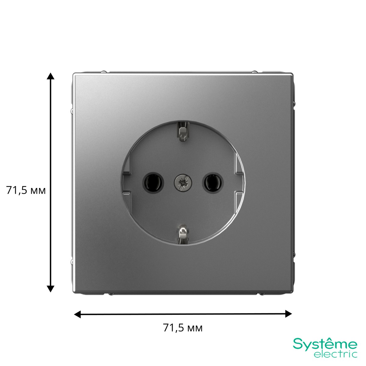 ArtGallery Сталь Розетка SE ArtGallery Сталь с заземлением, 16А быстрозажим. клем. GAL000943S