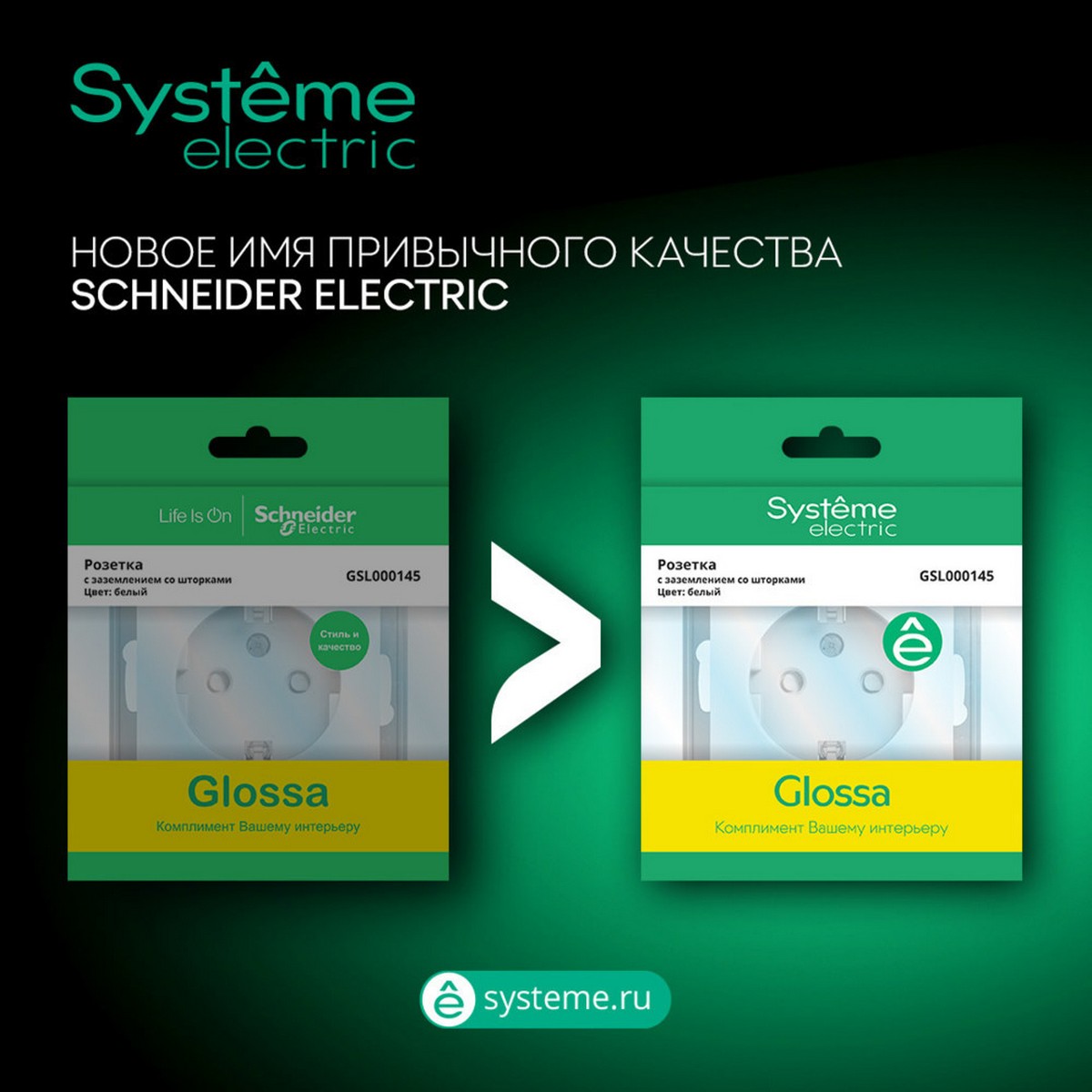 Рамка Systeme Electric Glossa Белый 1-я GSL000101