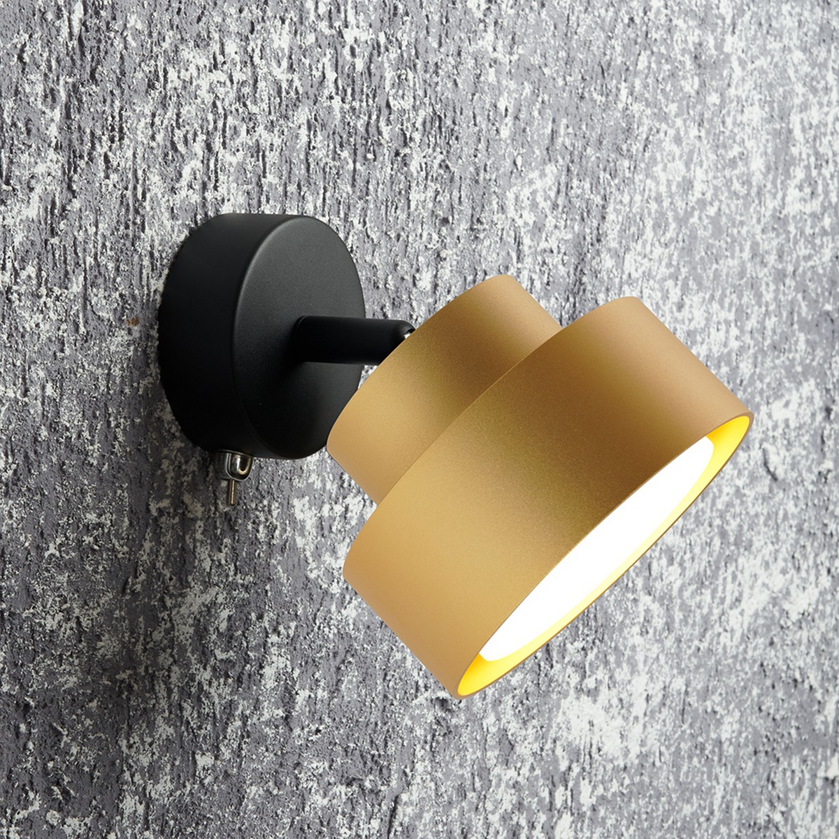 Накладные светодиодные светильники Светильник настенный Feron HL3670 AURA 12W 230V GX53 золото 48414 