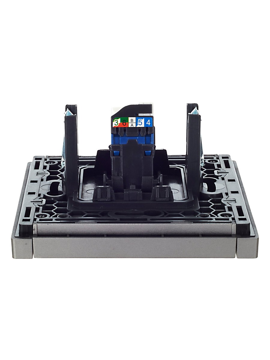 Розетка IEK FORTE&PIANO Сталь комп. RJ45 кат.6 FP531