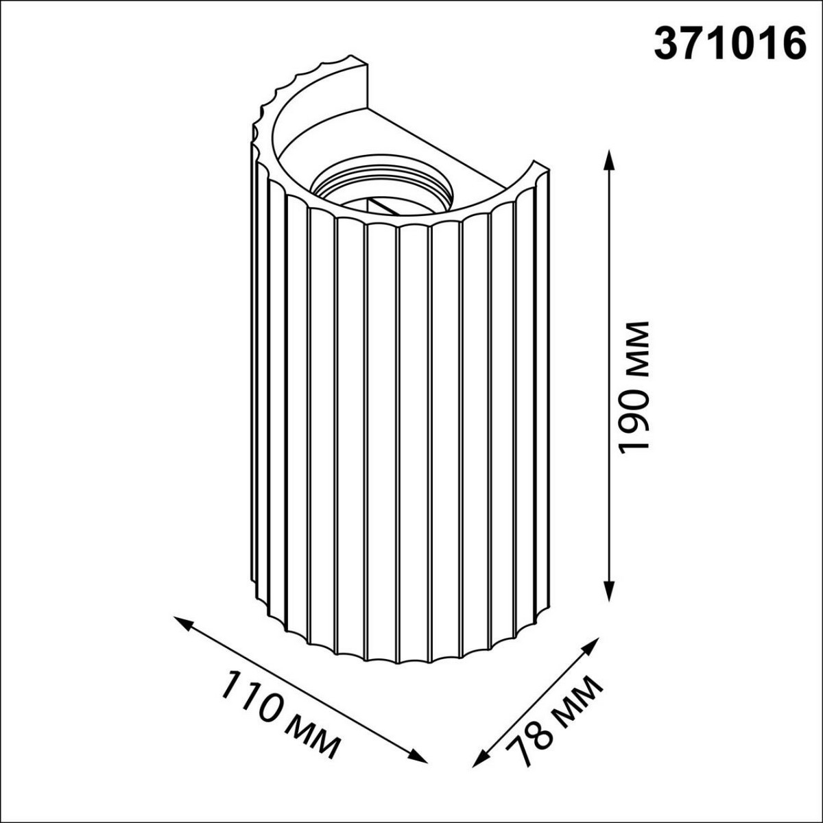 Накладные светодиодные светильники Светильник настенный гипсовый (есть возможность покраски) NOVOTECH 371016 YESO 