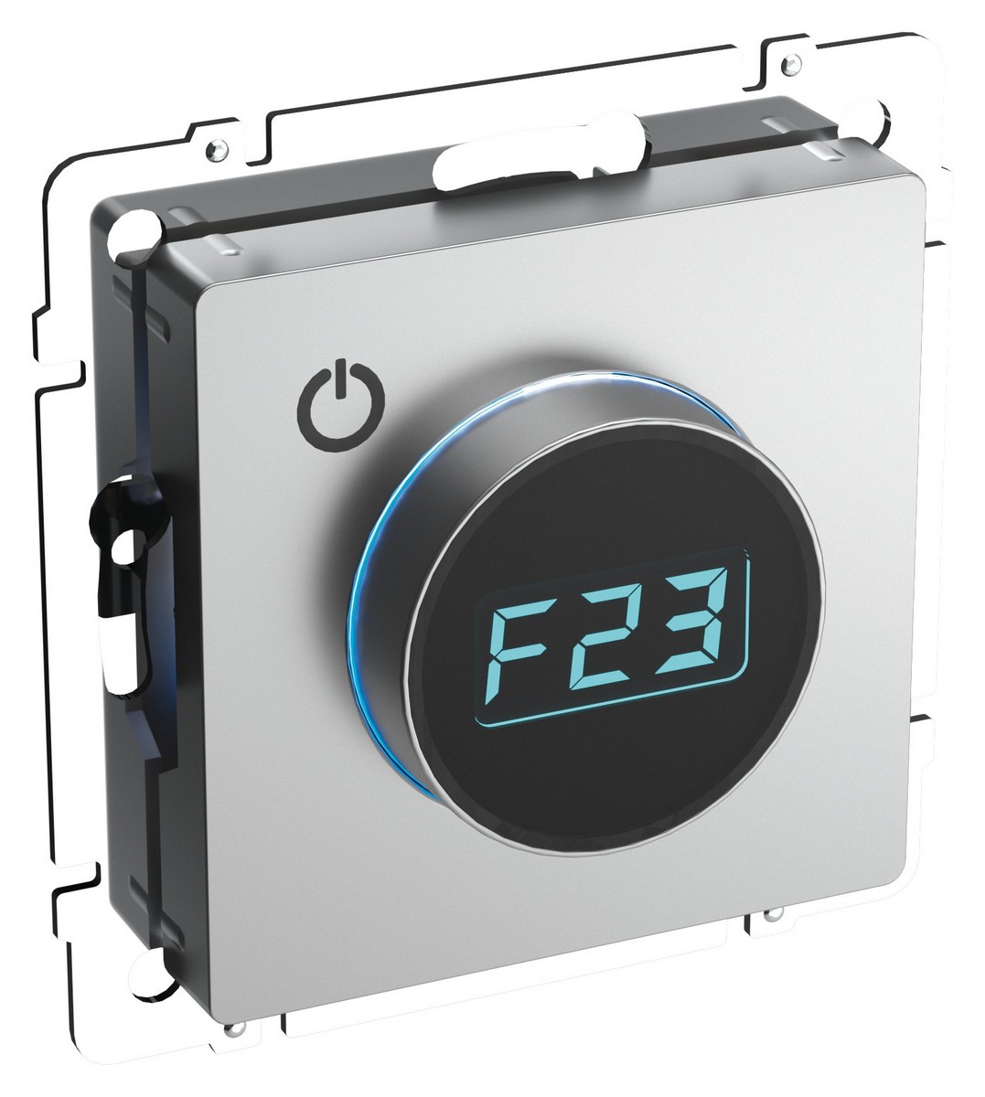 IEK Brite Алюминий Термостат IEK BRITE BASE Алюминий электронный с инд. ТС10-1-БрА (терморегулятор) BR-RT11-K47