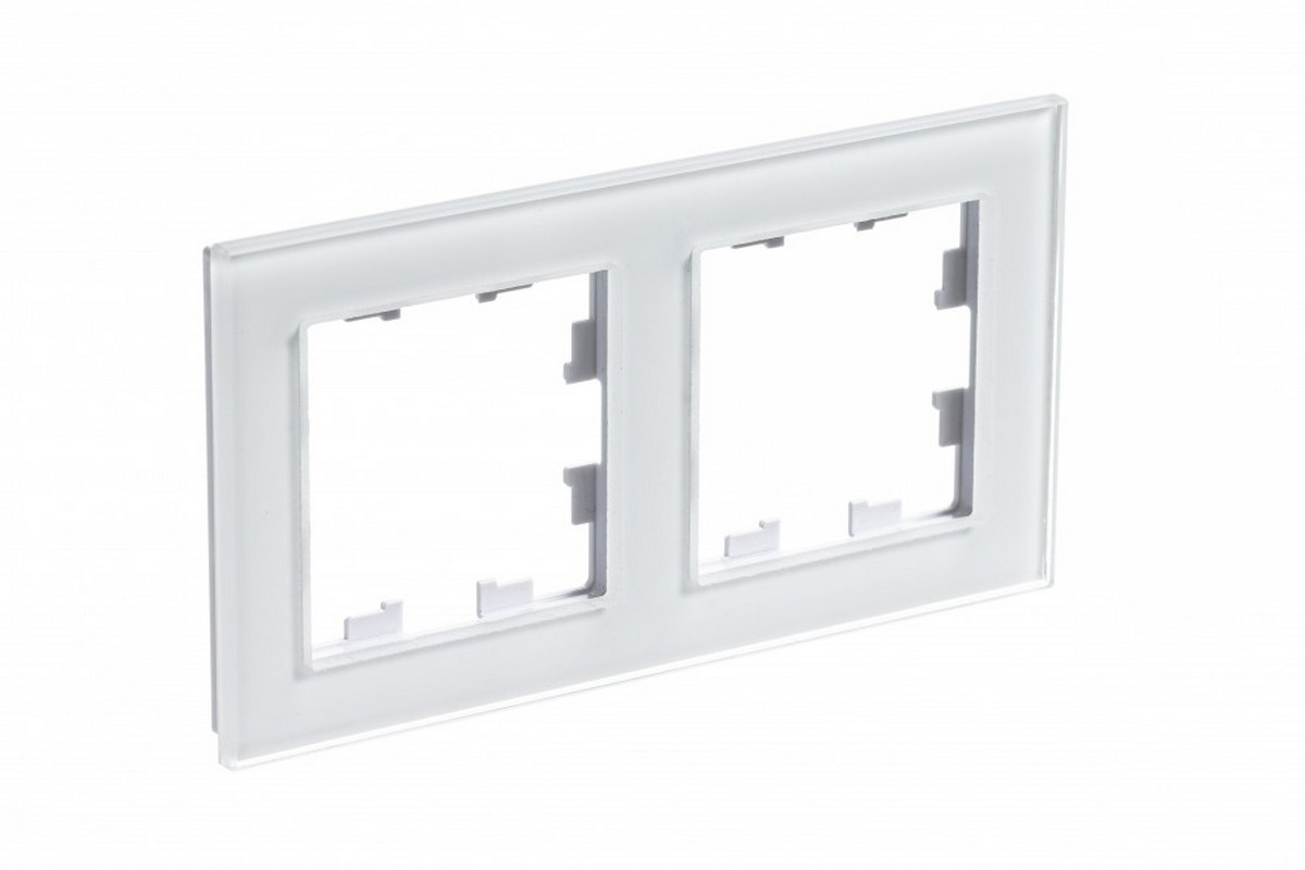 Рамка Systeme Electric AtlasDesign Nature Стекло белый 2-ая ATN320102