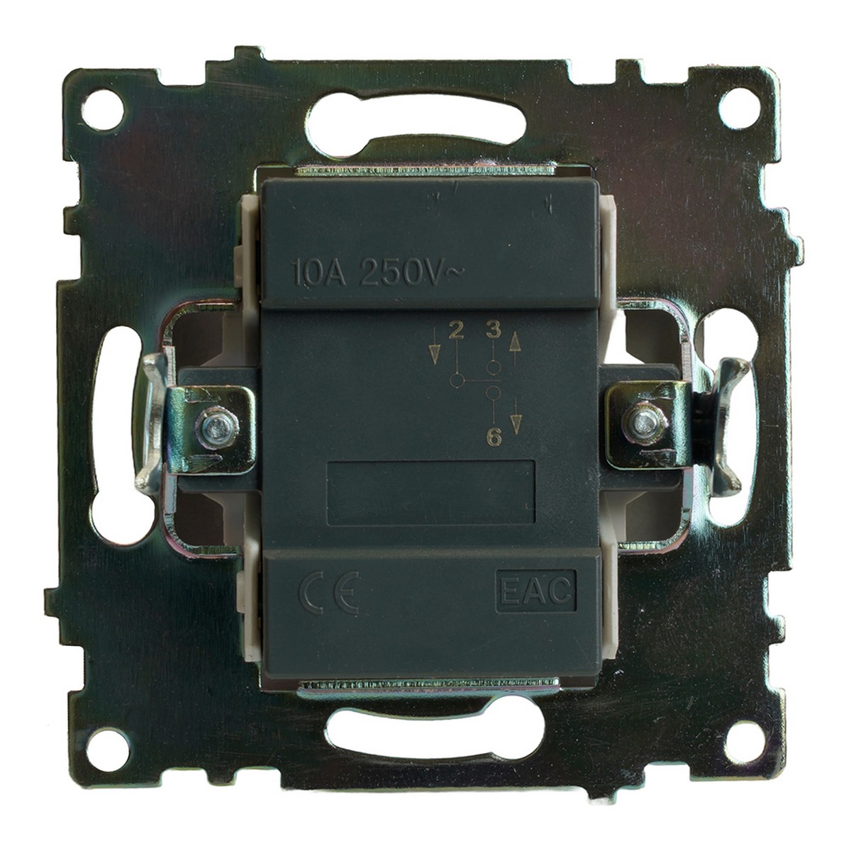 Катрин - Розетки и выключатели Stekker Переключатель 1-клавишный STEKKER GLS10-7105-06 250V 10А Катрин графит 49412