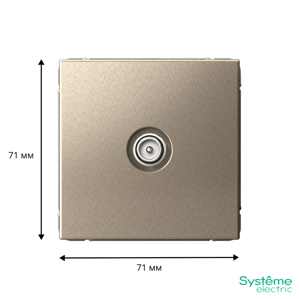 TV Розетка Systeme Electric ArtGallery Шампань проходная 4DB GAL000592