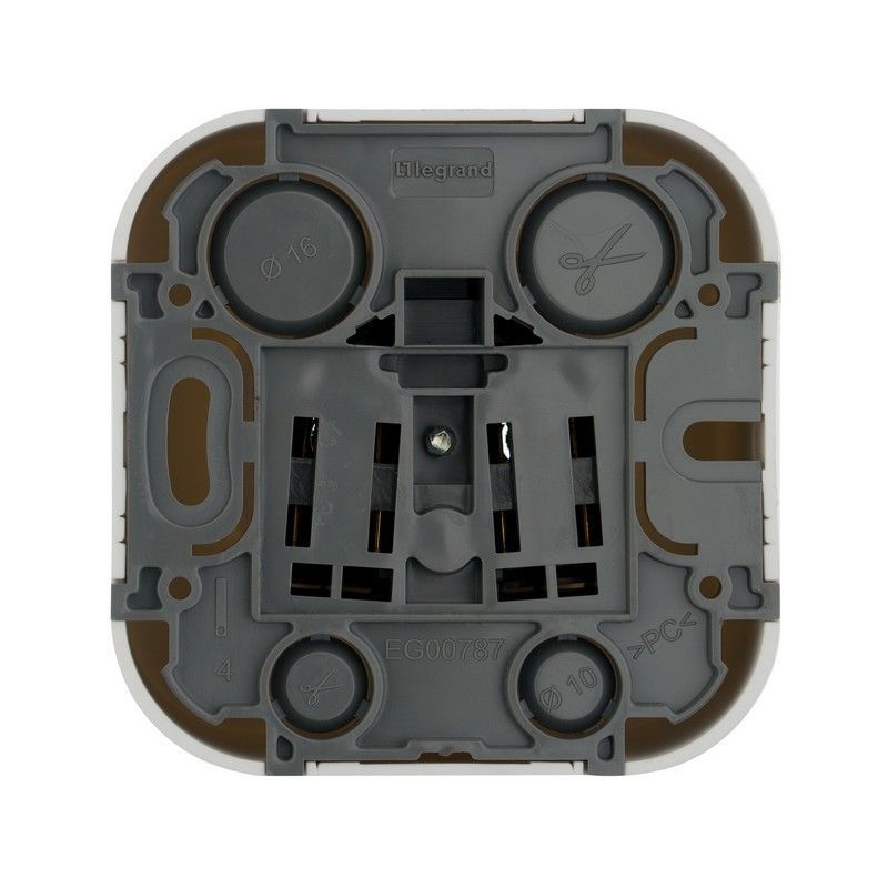 Накладные Розетки и выключатели Legrand Quteo Белый Розетка Legrand Quteo без земли без шторок белая  782210