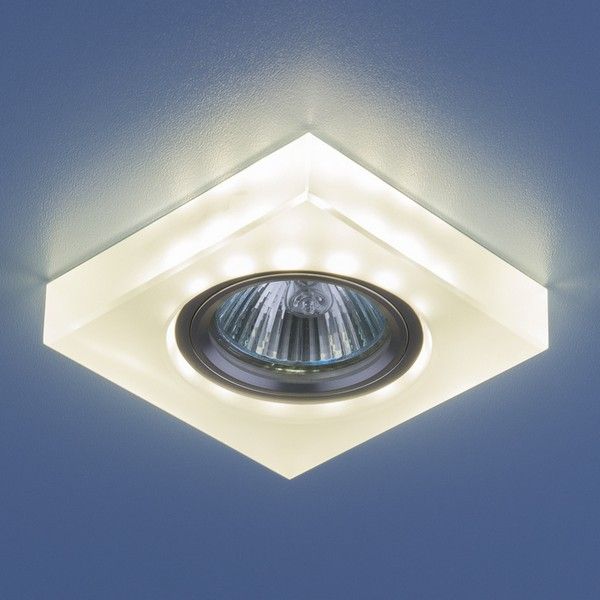 Светильники встраиваемые распродажа Встраиваемый точечный светильник Elektrostandard со светодиодной подсветкой 6063 MR16 GR серый 