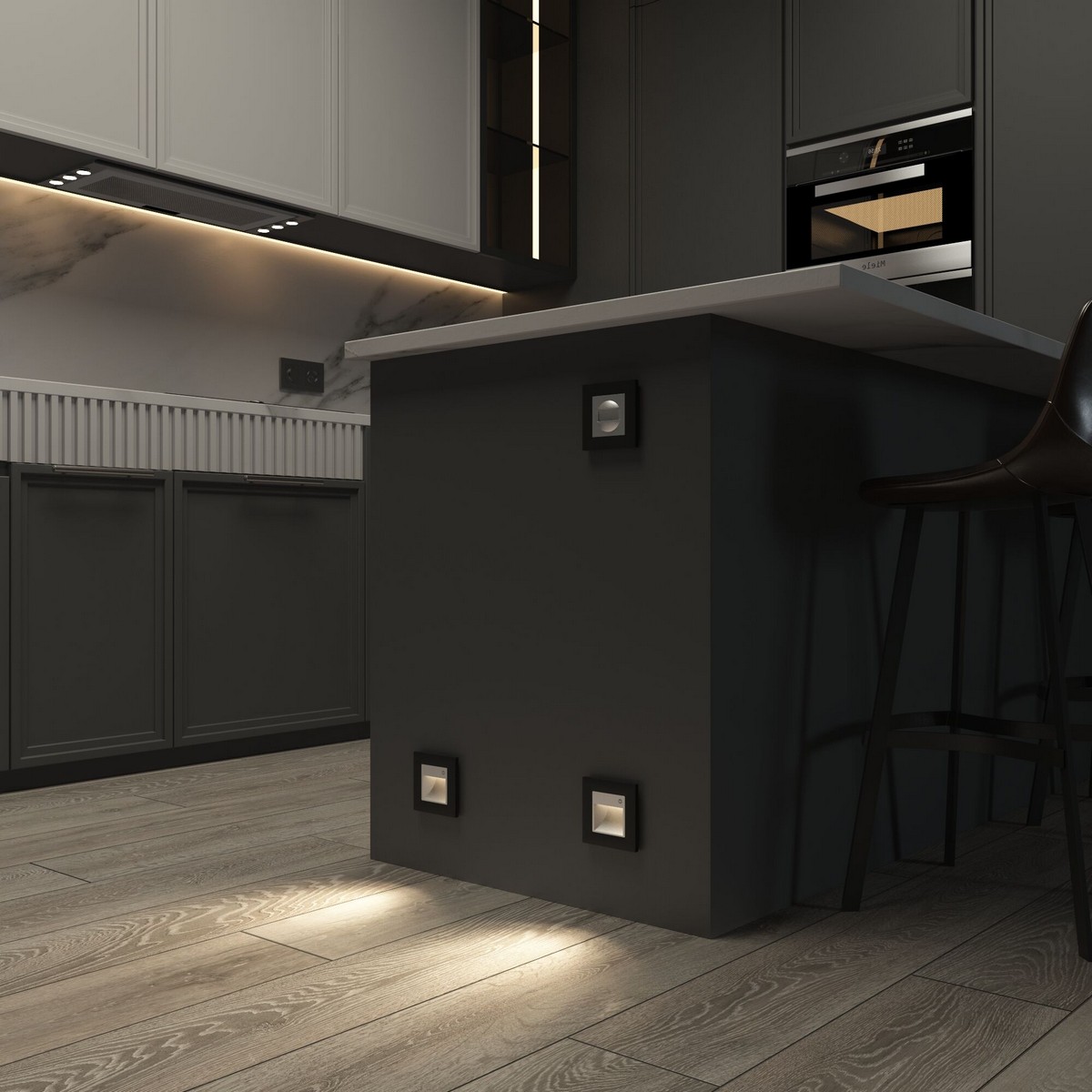 Werkel Серебряный матовый Датчик движения Werkel 500 Вт двухпроводный (серебряный матовый) W1155105