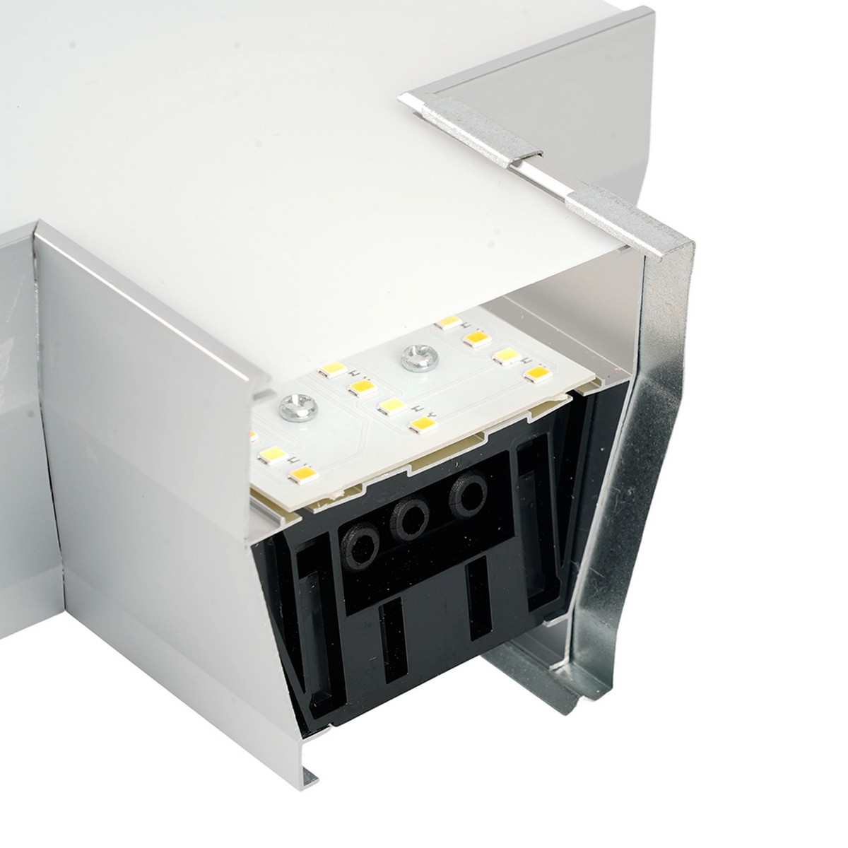 Линейные светодиодные светильники Светильник коннектор Feron AL4036X 6W 3000К-4000К-6400K X-образный серебро RetailRay 51874 