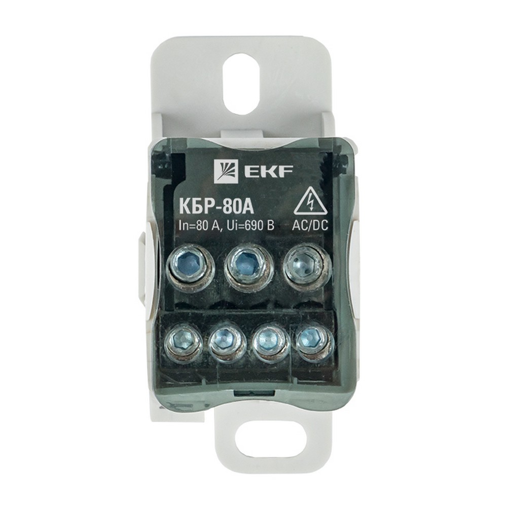 Комплектующие для щитов Блок КБР EKF PROxima на DIN-рейку и монтажную панель 80A plc-kbr80 