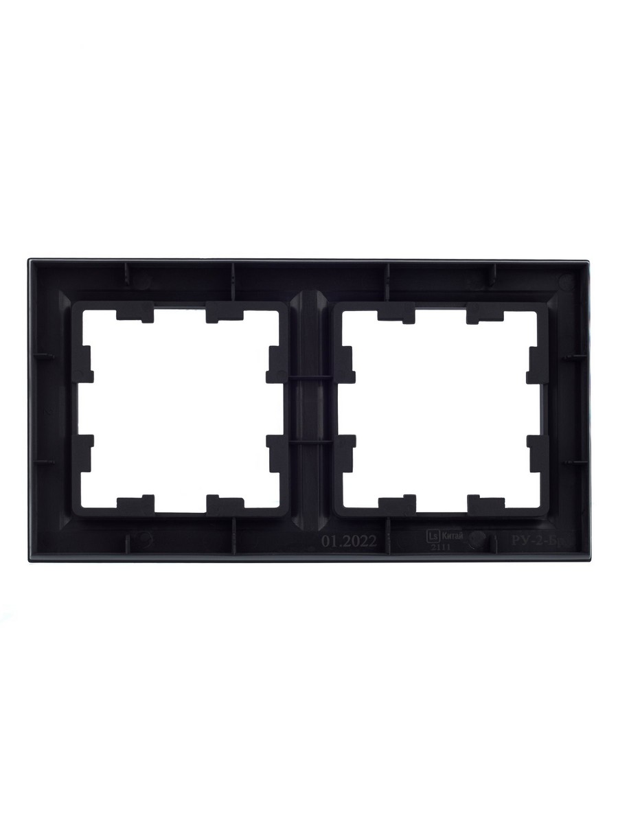 Рамка IEK BRITE 2-местная РУ-2-БрГ графит BR-M22-K53