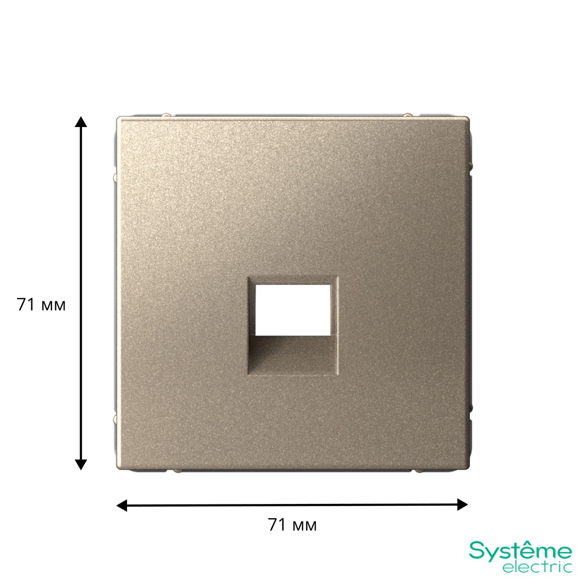 Накладка Systeme Electric ArtGallery Шампань для информационных функций типа Keystone GAL000584