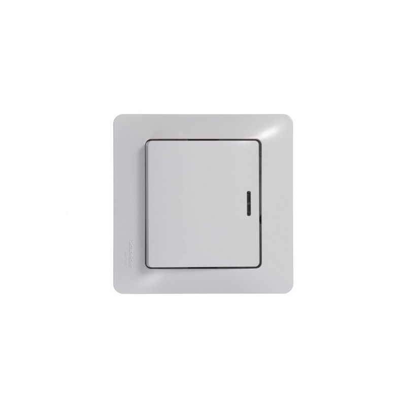 Переключатель Systeme Electric Glossa Белый 1-клавишный с подсветкой, сх.6а GSL000163