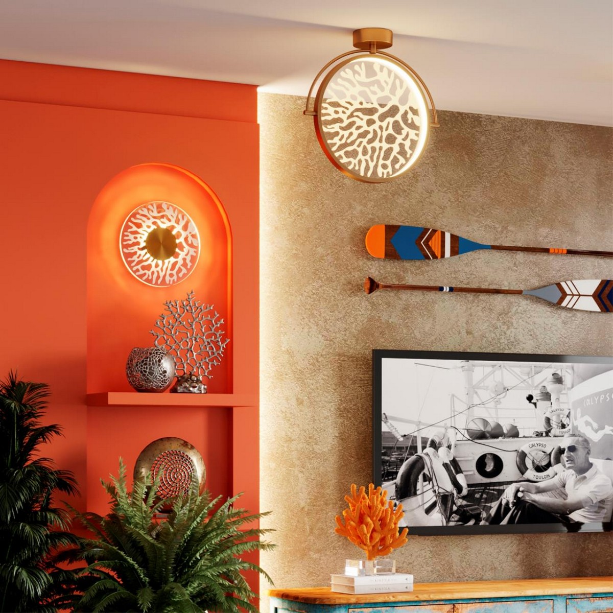 Накладные светодиодные светильники Настенный светильник ODEON LIGHT 6627/9WL SOLARIS 