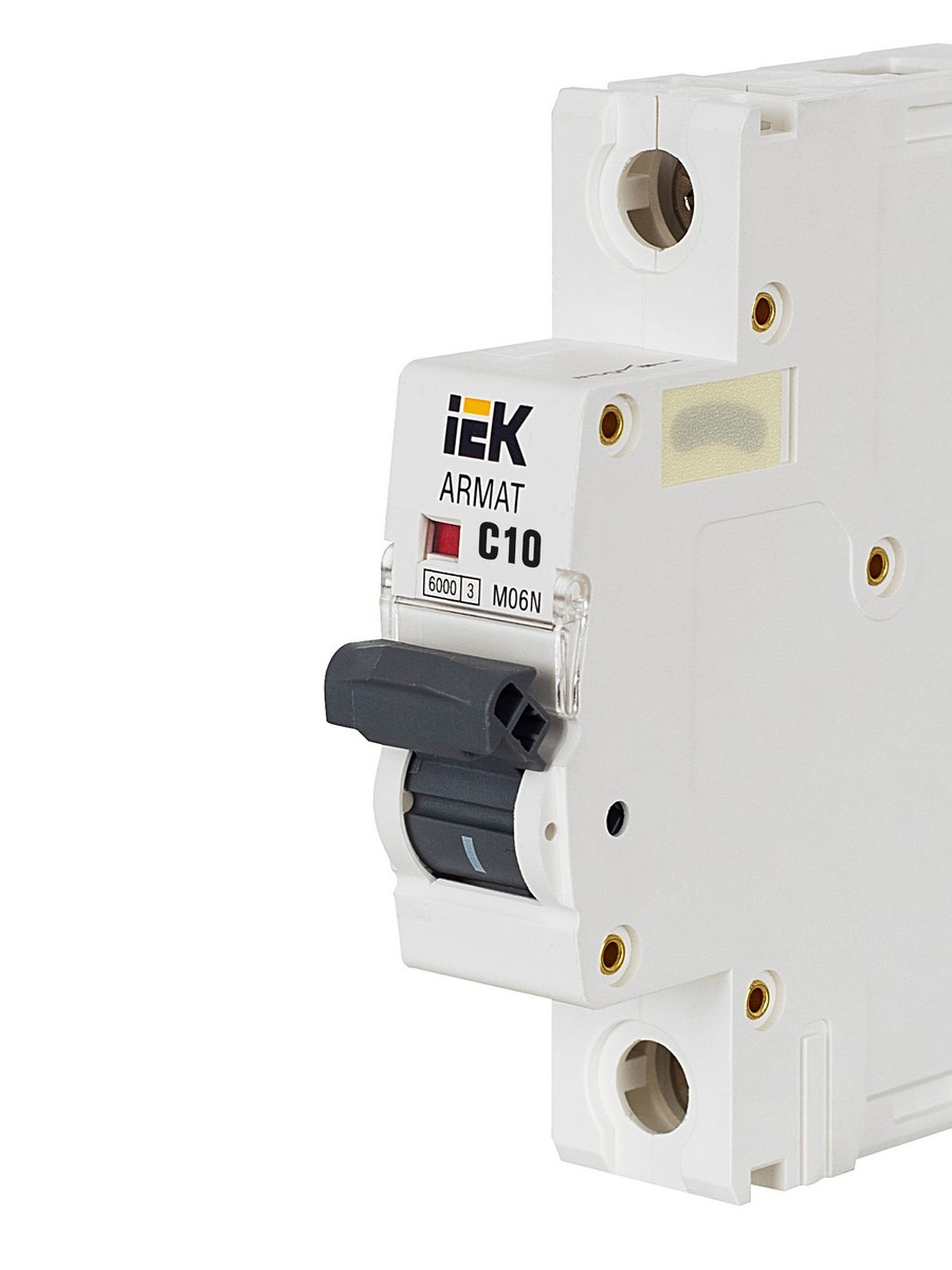 Автоматический выключатель IEK ARMAT M06N 1P C 10А AR-M06N-1-C010