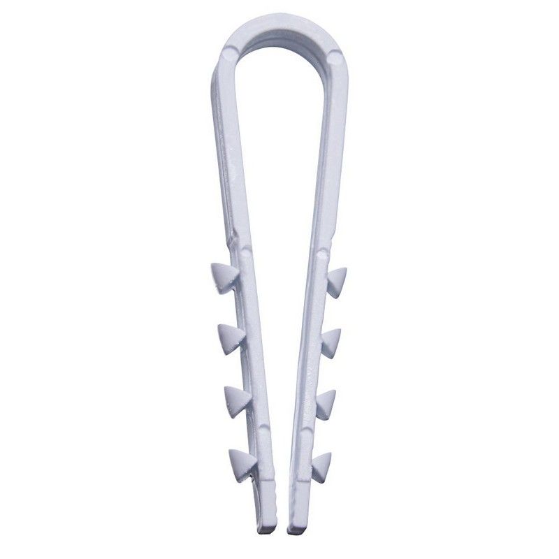 Дюбель-хомут для круглого кабеля (19-25мм) STEKKER DCL00-19-25 нейлон белый (100шт.) 39333